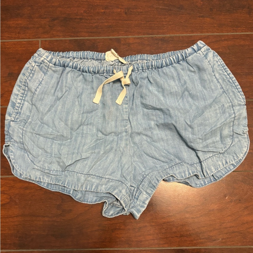 Denim like Blue Women's Shorts